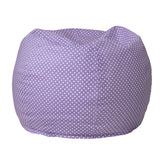 Dillon Small Lavender Dot Refillable Bean Bag Chair for Kids and Teens