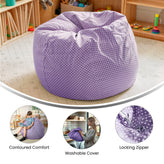 Dillon Small Lavender Dot Refillable Bean Bag Chair for Kids and Teens