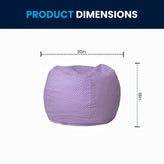 Dillon Small Lavender Dot Refillable Bean Bag Chair for Kids and Teens