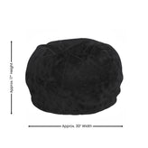 Dillon Small Black Furry Refillable Bean Bag Chair for Kids and Teens