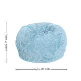 Dillon Small Teal Furry Refillable Bean Bag Chair for Kids and Teens