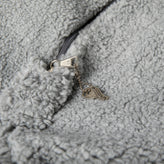 Dillon Small Gray Faux Sherpa Refillable Bean Bag Chair for Kids and Teens