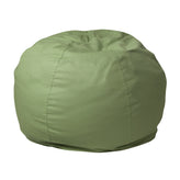Dillon Small Solid Green Refillable Bean Bag Chair for Kids and Teens