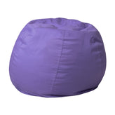 Dillon Small Solid Purple Refillable Bean Bag Chair for Kids and Teens