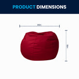 Dillon Small Solid Red Refillable Bean Bag Chair for Kids and Teens