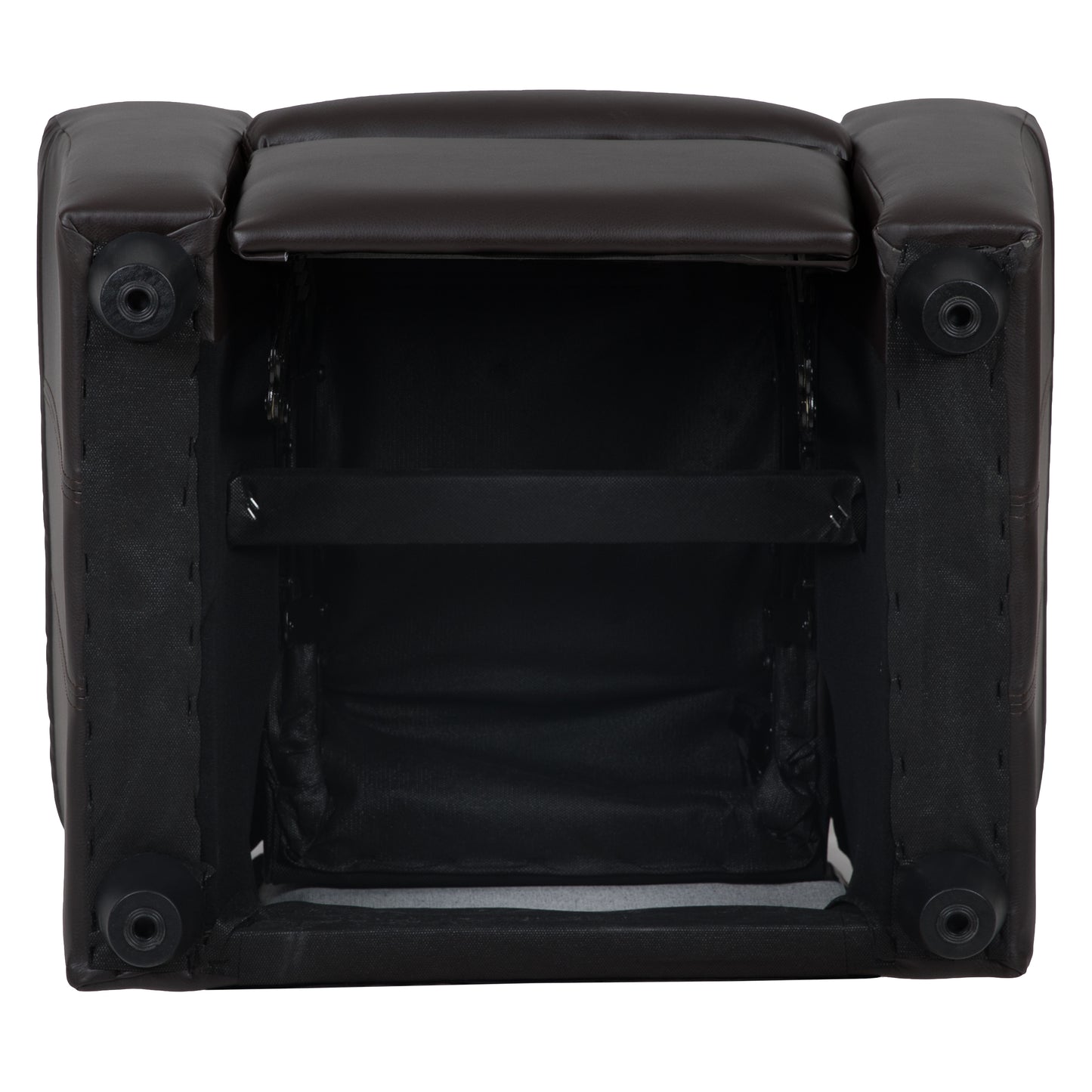 Vana Contemporary Brown LeatherSoft Kids Recliner with Cup Holder and Headrest