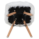 Cody Shaggy Faux Fur White Accent Chair - Shag Style Kids Chair for Ages 5-7 - Kids Playroom Chair