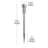 Hartford 12 Pack Stainless Steel LED Solar Lights, Weather Resistant Outdoor Solar Powered Lights for Pathway, Garden, & Yard