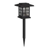 Halsey 8 Pack Black Lantern Style LED Solar Lights Weather Resistant Outdoor Solar Powered Lights for Pathway, Garden, & Yard