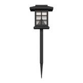 Halsey 8 Pack Black Lantern Style LED Solar Lights Weather Resistant Outdoor Solar Powered Lights for Pathway, Garden, & Yard