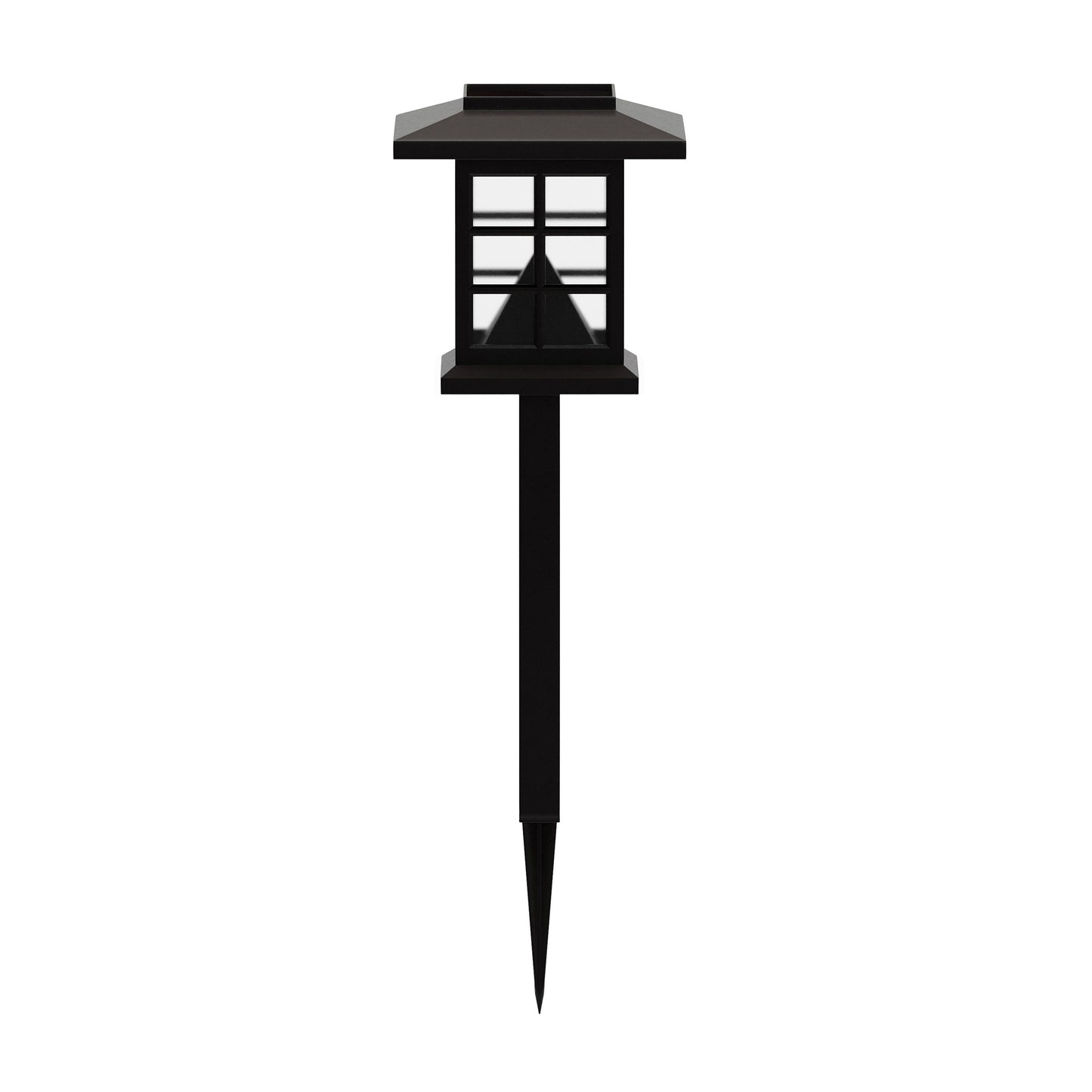 Halsey 8 Pack Brown Lantern Style LED Solar Lights Weather Resistant Outdoor Solar Powered Lights for Pathway, Garden, & Yard