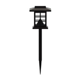 Halsey 8 Pack Brown Lantern Style LED Solar Lights Weather Resistant Outdoor Solar Powered Lights for Pathway, Garden, & Yard