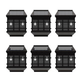 Holder 6 Pack Brown Wall Mount LED Solar Lights - Weather Resistant Brown Decorative Solar Powered Lights - Deck and Fencing Solar Lights