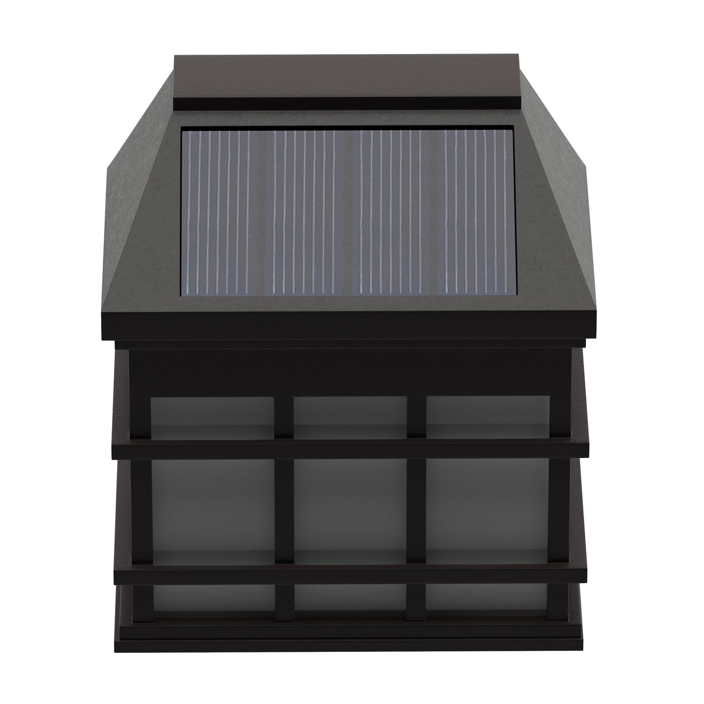 Holder 6 Pack Brown Wall Mount LED Solar Lights - Weather Resistant Brown Decorative Solar Powered Lights - Deck and Fencing Solar Lights