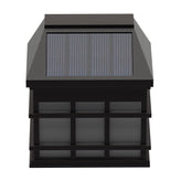 Holder 6 Pack Brown Wall Mount LED Solar Lights - Weather Resistant Brown Decorative Solar Powered Lights - Deck and Fencing Solar Lights