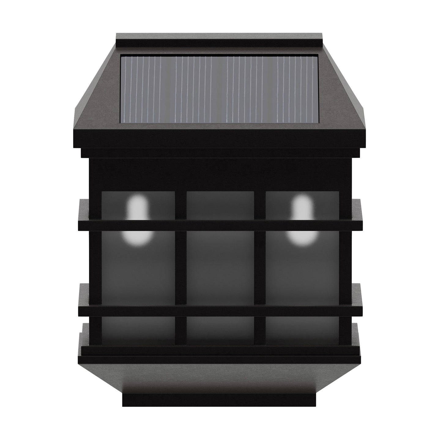 Holder 6 Pack Brown Wall Mount LED Solar Lights - Weather Resistant Brown Decorative Solar Powered Lights - Deck and Fencing Solar Lights