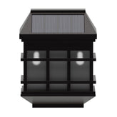 Holder 6 Pack Brown Wall Mount LED Solar Lights - Weather Resistant Brown Decorative Solar Powered Lights - Deck and Fencing Solar Lights