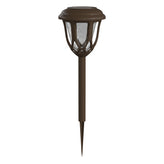 Hess 8 Pack Brown Tulip Design LED Solar Lights Weather Resistant Outdoor Solar Powered Lights for Pathway, Garden, & Yard