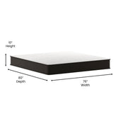 Dream 10 Inch Hybrid Mattress, King Size High Density Foam and Pocket Spring Mattress in a Box, CertiPur-US Certified Foam, White/Black
