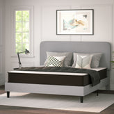 Dream 10 Inch Hybrid Mattress, King Size High Density Foam and Pocket Spring Mattress in a Box, CertiPur-US Certified Foam, White/Black