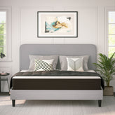 Dream 10 Inch Hybrid Mattress, King Size High Density Foam and Pocket Spring Mattress in a Box, CertiPur-US Certified Foam, White/Black