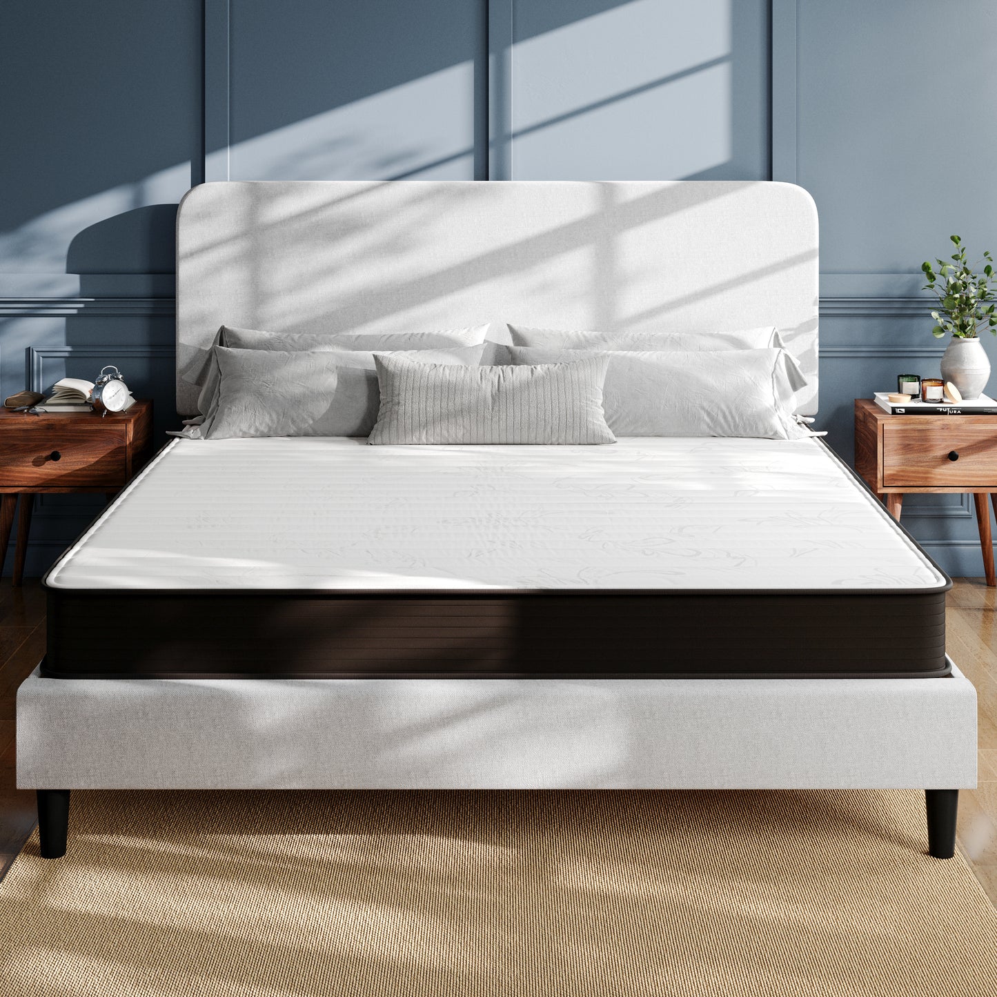 Dream 8 Inch Hybrid Mattress, King Size High Density Foam and Innerspring Mattress in a Box, CertiPur-US Certified Foam