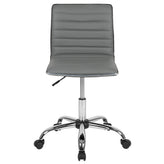 Alan Low Back Designer Armless Light Gray Ribbed Swivel Task Office Chair