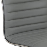 Alan Low Back Designer Armless Light Gray Ribbed Swivel Task Office Chair