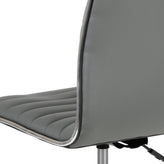Alan Low Back Designer Armless Light Gray Ribbed Swivel Task Office Chair