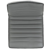 Alan Low Back Designer Armless Light Gray Ribbed Swivel Task Office Chair