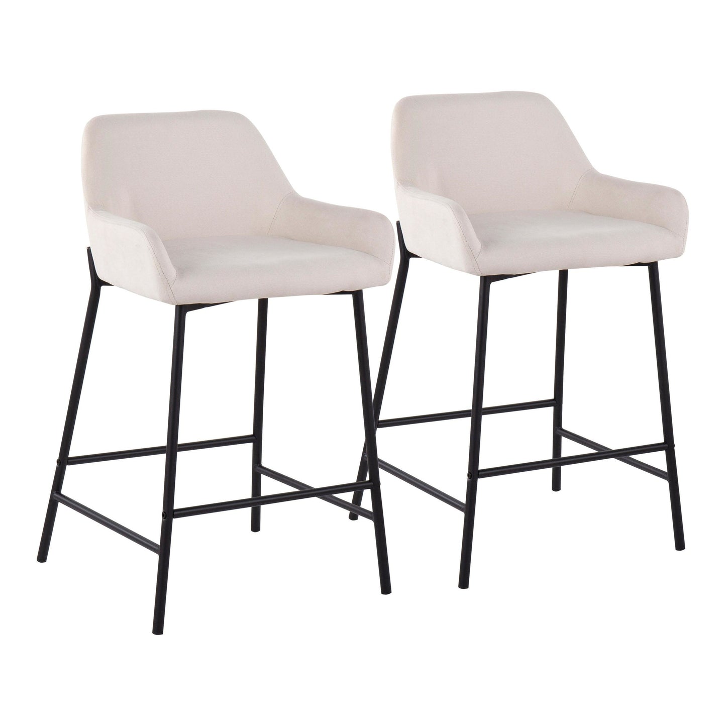Daniella 24" Fixed-Height Counter Stool - Set of 2