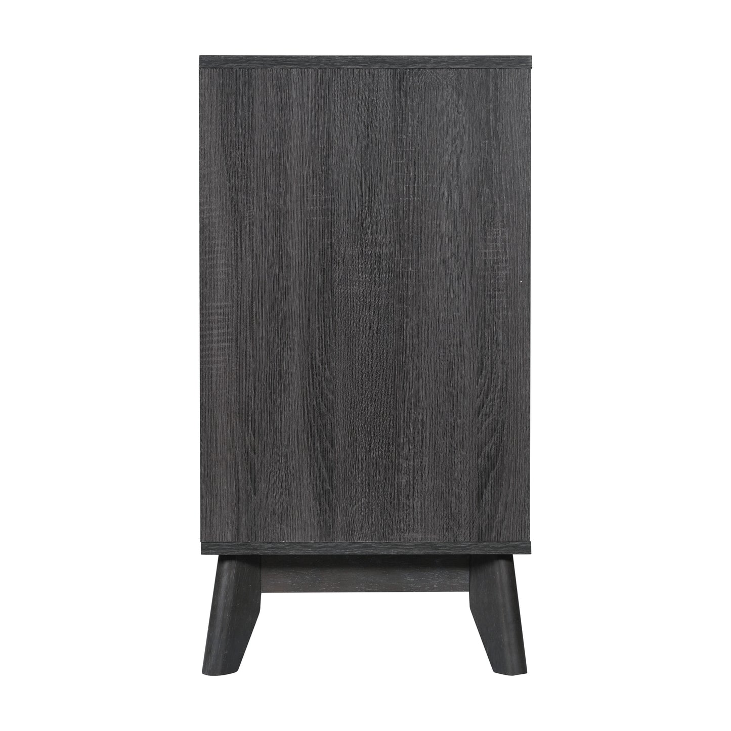 Hatfield Mid-Century Modern 60 Inch 4 Door Storage Buffet Sideboard, 4 Soft Close Doors, Adjustable Shelves, TV Stand for up to 64" TV's, Black Wash