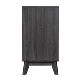 Hatfield Mid-Century Modern 60 Inch 4 Door Storage Buffet Sideboard, 4 Soft Close Doors, Adjustable Shelves, TV Stand for up to 64" TV's, Black Wash