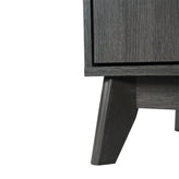 Hatfield Mid-Century Modern TV Stand in Black Wash for 65+ Inch TV's - 70 Inch Media Center with Adjustable Center Shelf and Dual Soft Close Doors