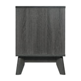 Hatfield Mid-Century Modern TV Stand in Black Wash for 65+ Inch TV's - 70 Inch Media Center with Adjustable Center Shelf and Dual Soft Close Doors