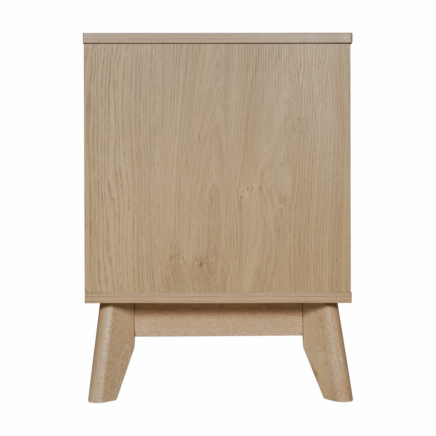 Hatfield Mid-Century Modern TV Stand in Light Natural for 65+ Inch TV's - 70 Inch Media Center with Adjustable Center Shelf and Dual Soft Close Doors