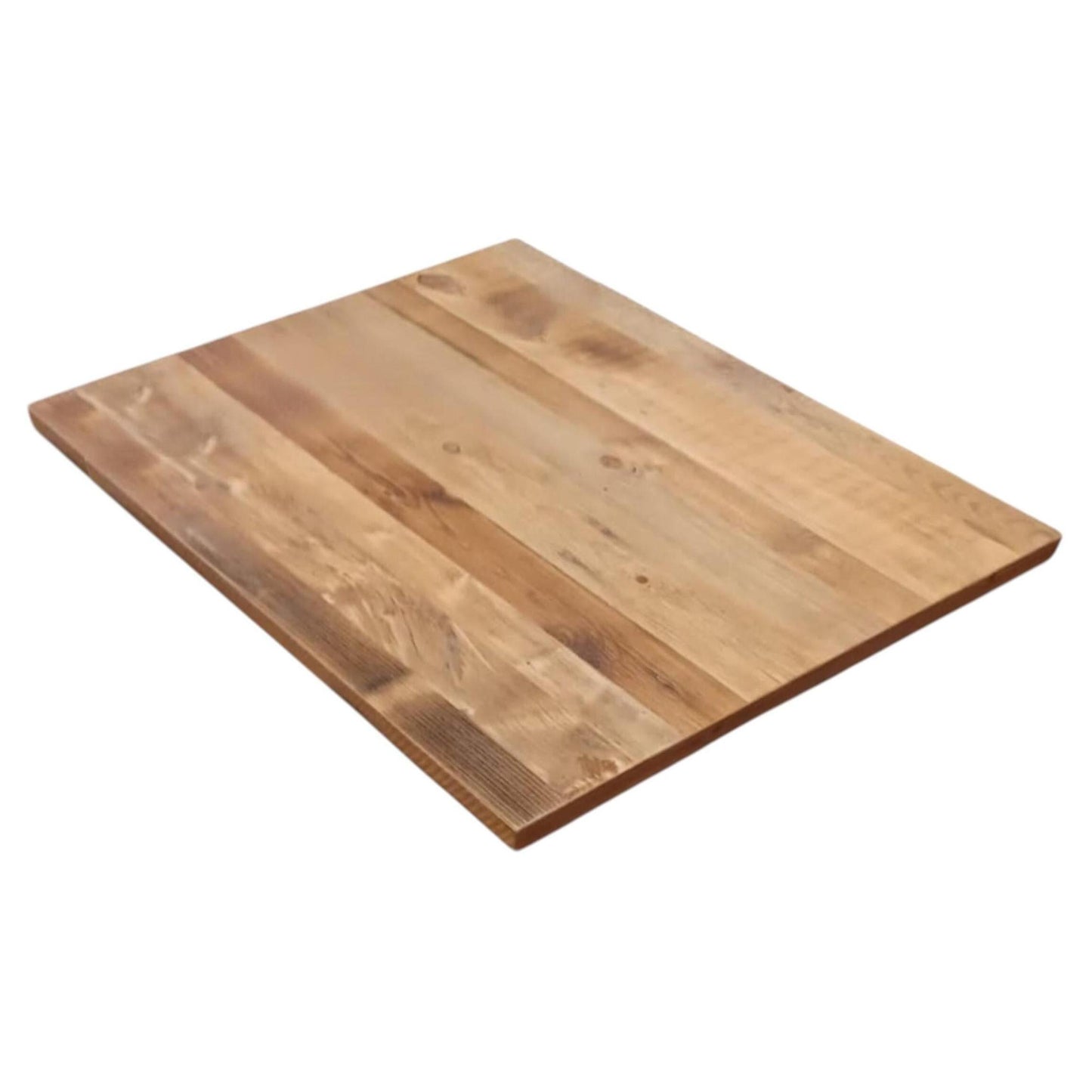Weathered Reclaimed Wood Tabletop in Light Brown