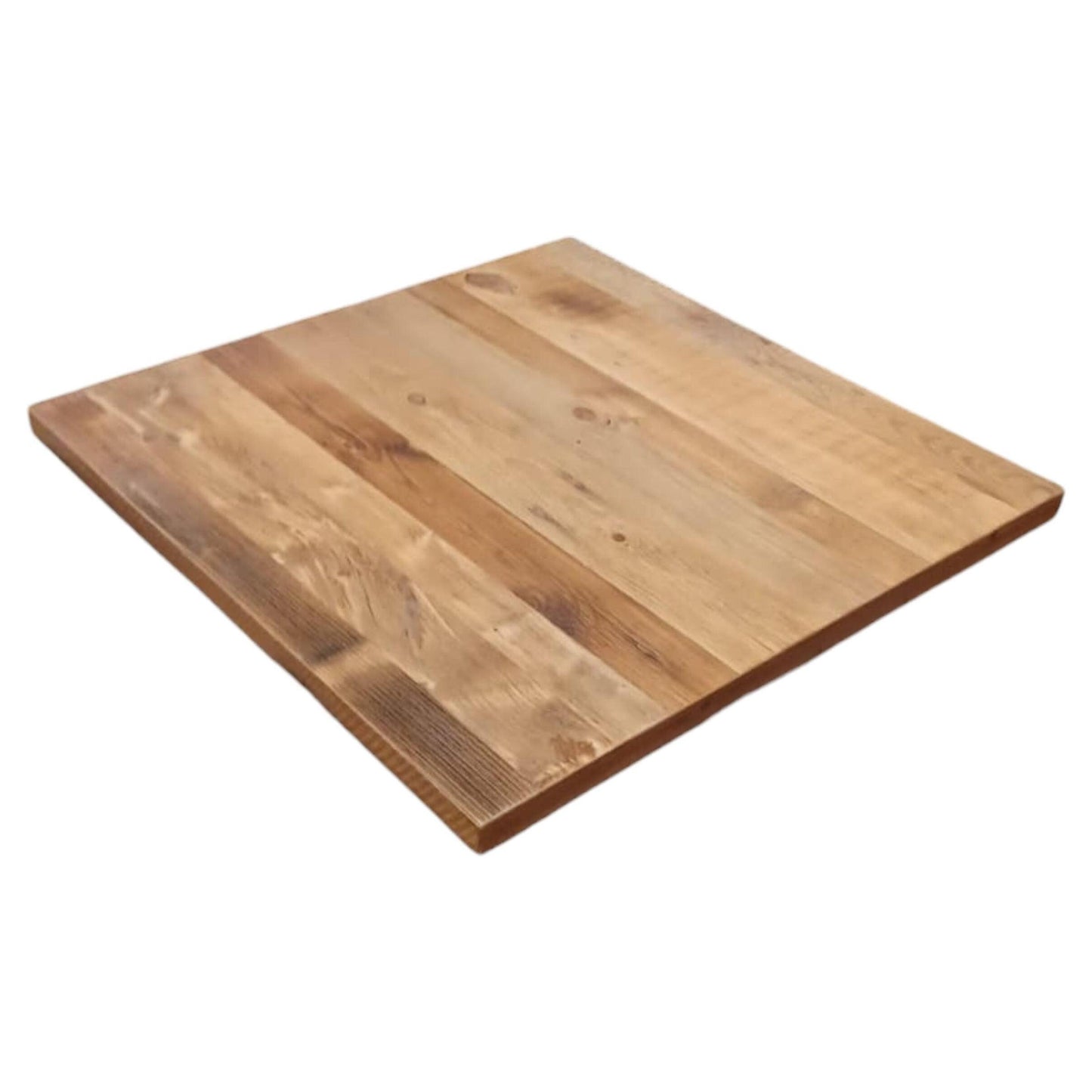 Weathered Reclaimed Wood Tabletop in Light Brown