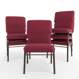Advantage Burgundy Pattern Discount Church Chair - 21 in. Wide