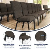 Advantage Fossil Discount Church Chair - 21 in. Wide