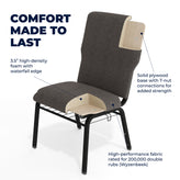 Advantage Black Marble Discount Church Chair - 21 in. Wide