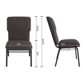 Advantage Black Marble Discount Church Chair - 21 in. Wide