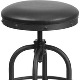 Carrington 24'' Counter Height Stool with Swivel Lift Black LeatherSoft Seat