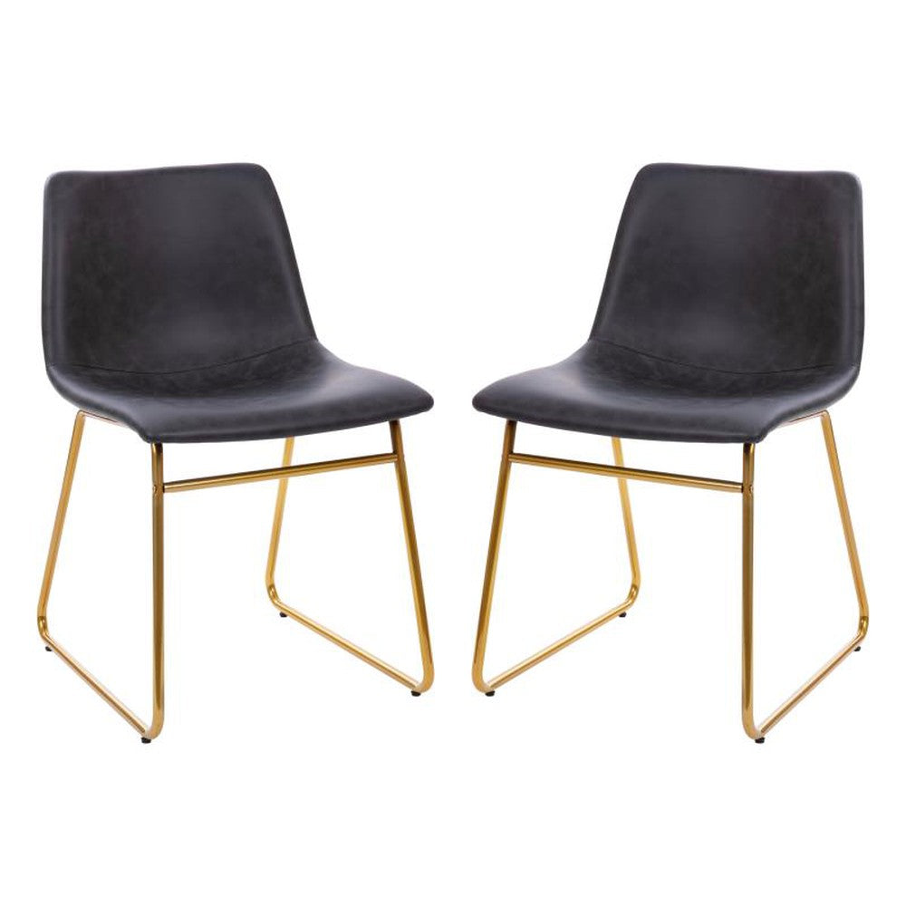 Reagan Commercial Grade LeatherSoft Side Chairs - Set of 2