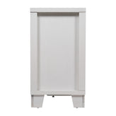 Wells White 59 Inch Modern Kitchen and Dining Room Buffet Sideboard Storage Cabinet, Engineered Wood with 3 Tempered Glass Doors and 3 Drawers