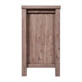 Dion Brown 59 Inch Modern Kitchen and Dining Room Buffet Sideboard Storage Cabinet, Engineered Wood with 2 Tempered Glass Doors, 2 Drawers, Open Shelf
