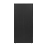 Malaki Mid-Century Modern 58 Inch Buffet Sideboard with 2 Soft Close Doors and Adjustable Center Shelf, TV Stand for up to 65" TV's, Black/Rattan