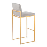 Fuji High Back 30" Fixed-Height Barstool - Set of 3