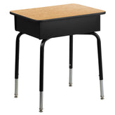 Billie Student Desk with Open Front Metal Book Box - Natural