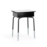 Billie Student Desk with Open Front Metal Book Box - Gray